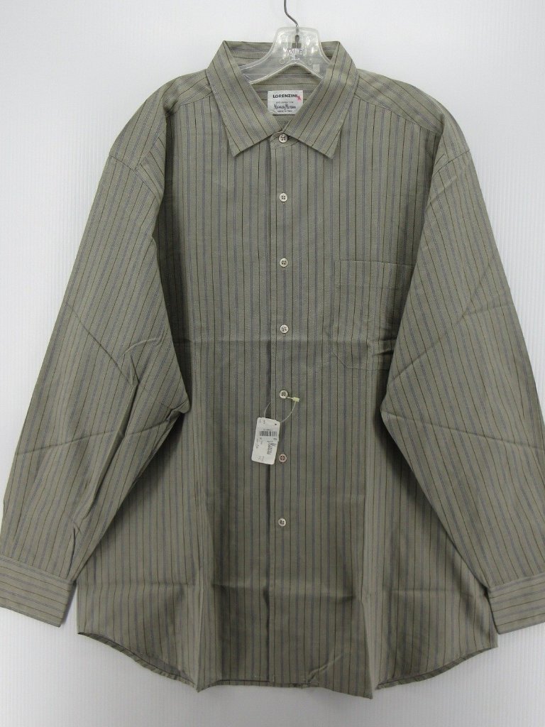Vintage Lorenzini Shirt Xxl Neiman Marcus Button Up Striped Italy New